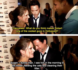 Robert Downey jr’s wife funny quotes