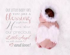 ... gift from Heaven above, little angel quote overlay on Etsy, $2.91