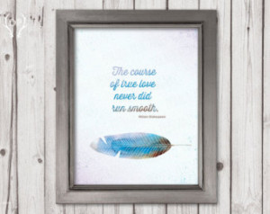 love quote William Shakespe are watercolor printable art instant ...