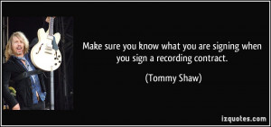 Make sure you know what you are signing when you sign a recording ...