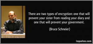 There are two types of encryption: one that will prevent your sister ...