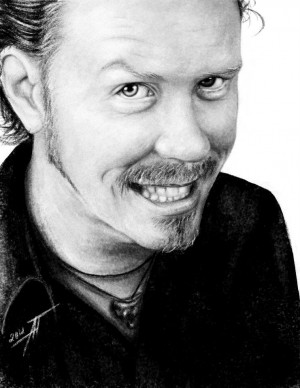Drawings Metallica Lead Singer James Hetfield Drawn Paper Click