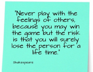 ... Game But The Risk Is That You Will Surely Lose The Person For a Life