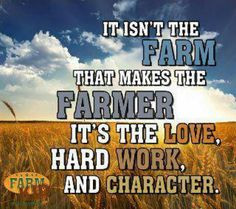 Proud to be a farmer's daughter.
