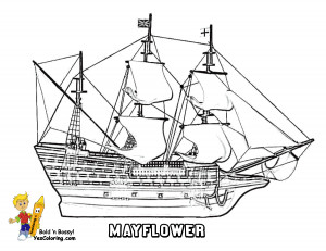Pilgrim's Mayflower Ship Printable