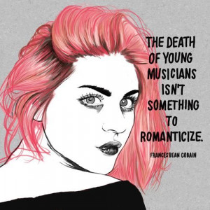 Frances Cobain quote about suicide.