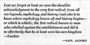 Saul Alinsky's dedication from 