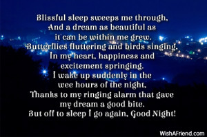 blissful sweet dreams blissful sleep sweeps me through and a dream as ...