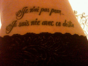 Joan of Arc quote tattoo