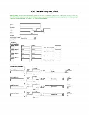 Auto Quote Form - Auto Insurance Quote Form by suchenfz