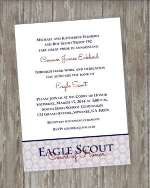 Eagle Scout Invitations Scouting design