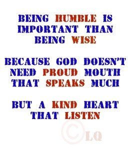 Being Humble Is Important