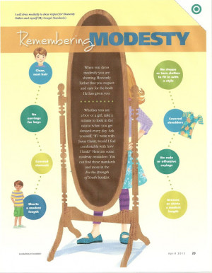 ... modesty dare to dress modestly chart from the april 2012 friend here
