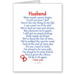 Husband Love Card