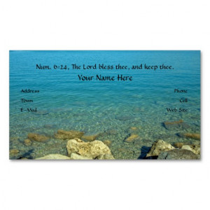 The Lord Bless Thee, Bible Verse Business Card Templates