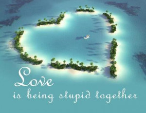 Love Is Being Stupid Together