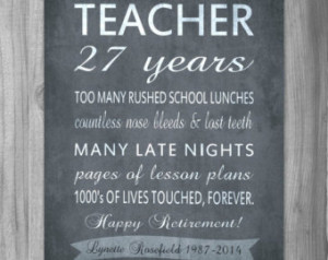 Happy Retirement Quotes For Teachers Teacher retirement gift