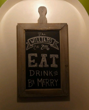 Cute Kitchen Chalkboard Sayings & Ideas! I love mine...It also says ...
