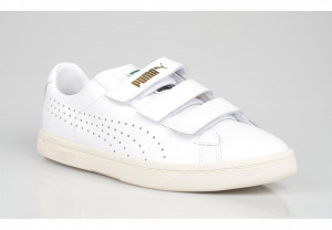 Puma Baskets Mode Homme Court Star Velcro Cuir White 357723 04
