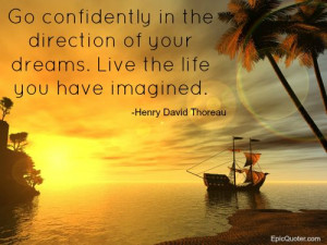 Henry David Thoreau quote about dreams