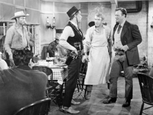 Lee Marvin, Jimmy Stewart, and John Wayne in 'The Man Who Shot Liberty ...