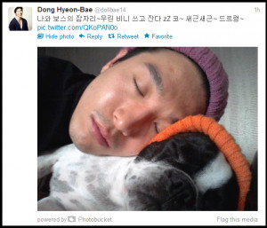 Taeyang’s brother tweet!!!Translation: 