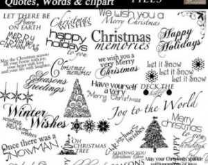 Christmas Word A rt Collection - 30 Quotes, Words and ClipArt- sayings ...