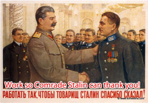 pointing to a Stalin's quote about how the voters should be like Lenin ...