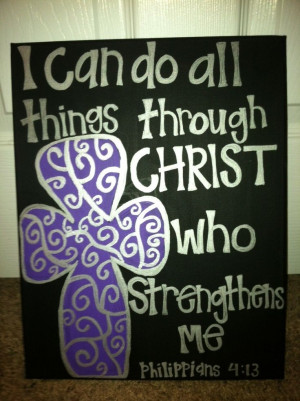 Custom Painted Canvas with Bible Verse