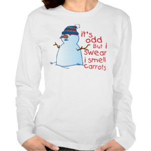 Snowman Ladies Long Sleeve T-shirts