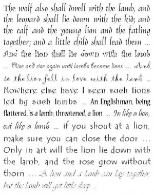 the lion and the lamb quotes