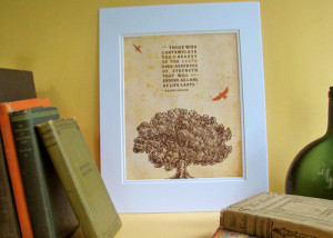 Item # 1 Tree Print w/ Rachel Carson quote from Earmark Invitations