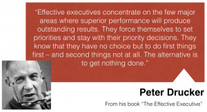 concentrate on the few major areas where superior performance ...