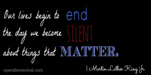 Don't Become Silent // Quote of the Week