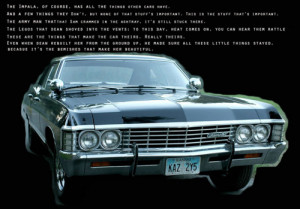 the impala # my edit # supernatural # chuck 1967 impala # dean ...