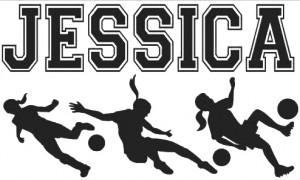 decal art sticker quote vinyl soccer girl silhouette decor wall decal