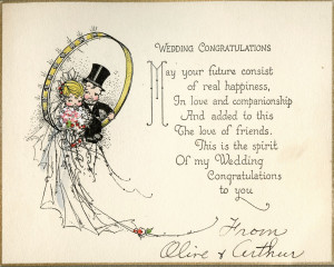COLLECTION #244: Vintage 1920s Wedding Cards