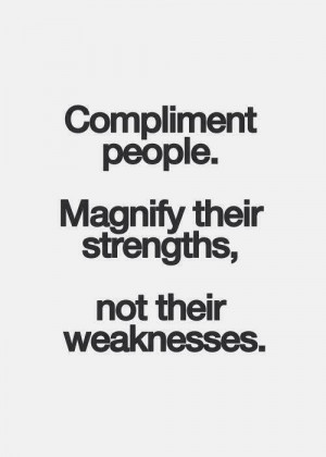 Compliment people