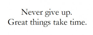 never give up quote