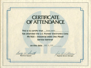 Certificate Attendance For...