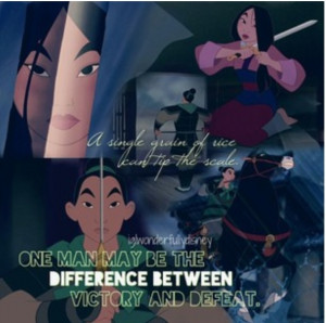 Mulan. I love Mulan the best out of every disney princess or disney ...