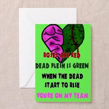 Zombie Valentines Day Greeting Card for