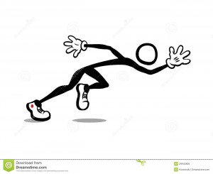 Royalty Free Stock Photo: Stick Man: Start Running
