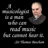 Sir Thomas Beecham on Musicologists
