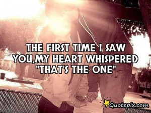 the first time i saw you quotes