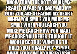 The first time I saw youI listened to my heartI knew you were the ...