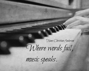 Where words fail, music speaks. Art Print