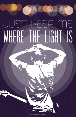 John Mayer Gravity by sarahchiarotdesign on Etsy. , via Etsy.
