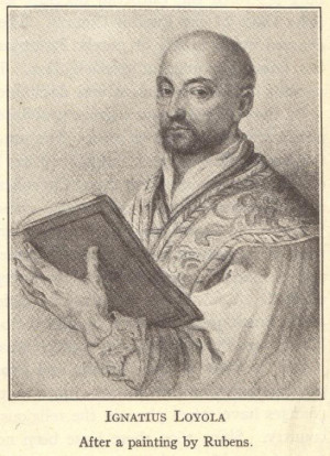 Saint Ignatius Loyola. After a painting by Rubens. St. Ignatius played ...