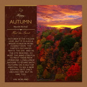 Autumn, Fall, Autumn Quote by Hal Borland, October, Autumn Leaves